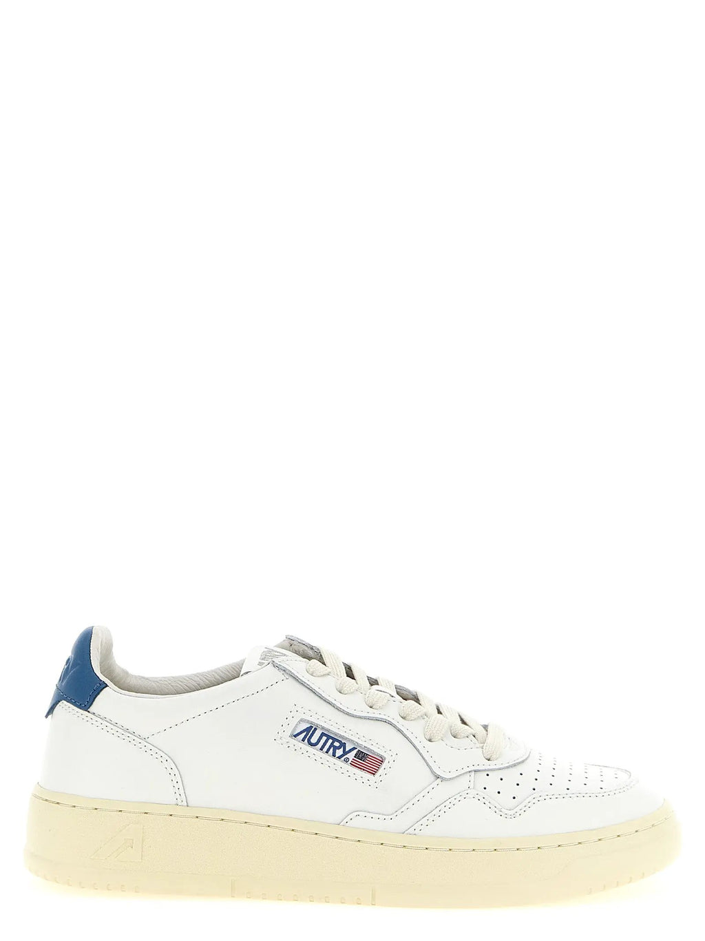 Autry Blue Cowhide Low Top Sneakers