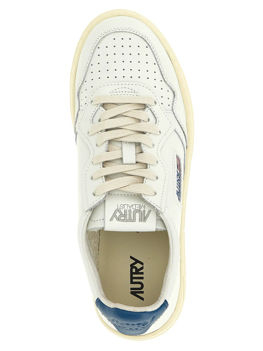 Autry Blue Cowhide Low Top Sneakers