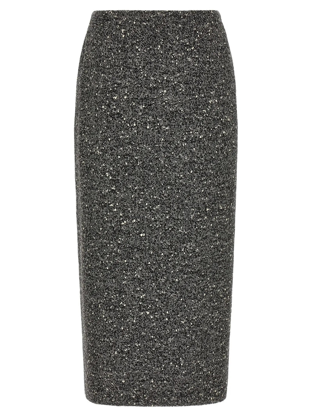 Valentino Garavani Bicolor Virgin Wool Midi Skirt