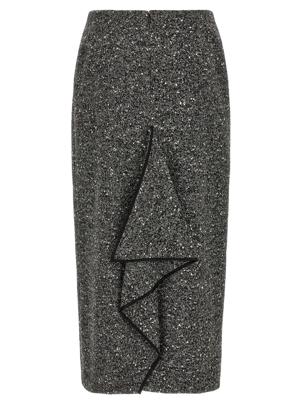 Valentino Garavani Bicolor Virgin Wool Midi Skirt