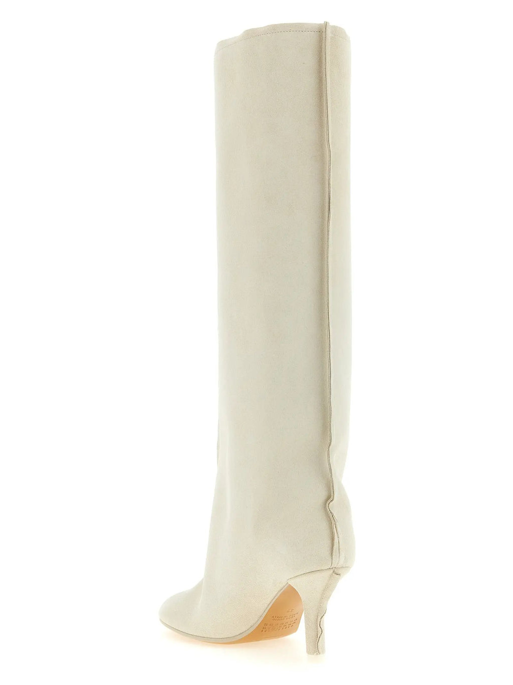 MM6 Maison Margiela White Cowhide Over The Knee
