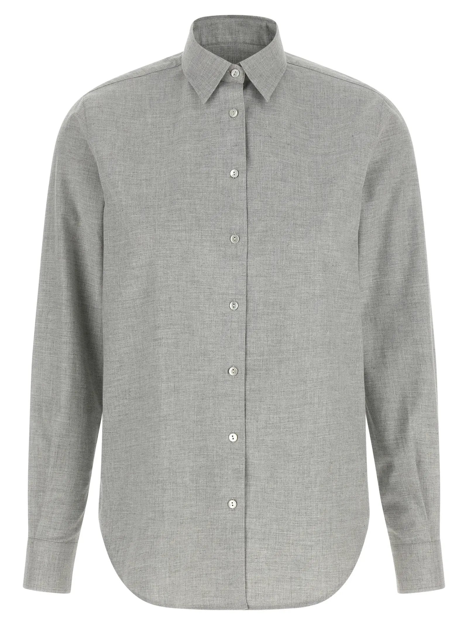 XACUS XACUS Gray Cotton Blouse