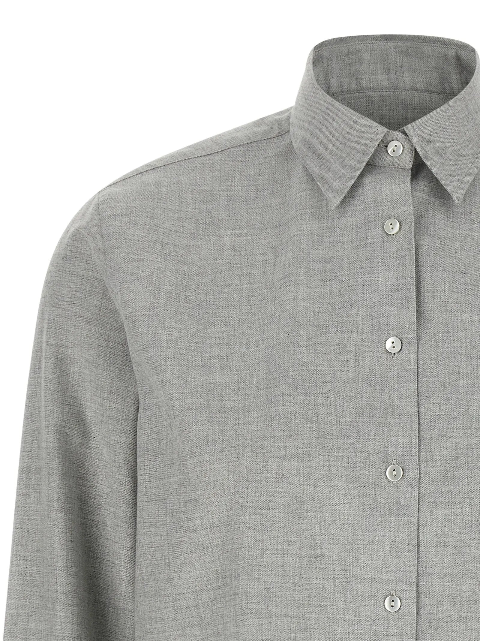 XACUS XACUS Gray Cotton Blouse