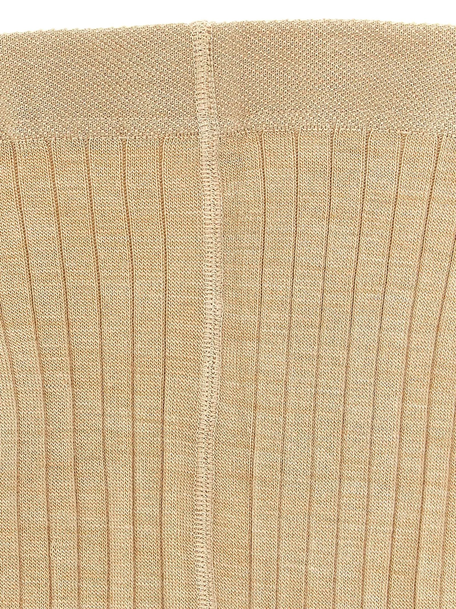 Jil Sander Beige Wool Socks