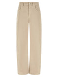 Brunello Cucinelli Beige Cotton Relaxed Fit Jeans