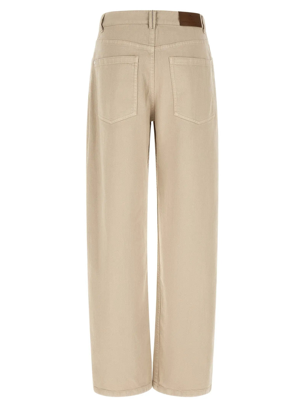 Brunello Cucinelli Beige Cotton Relaxed Fit Jeans