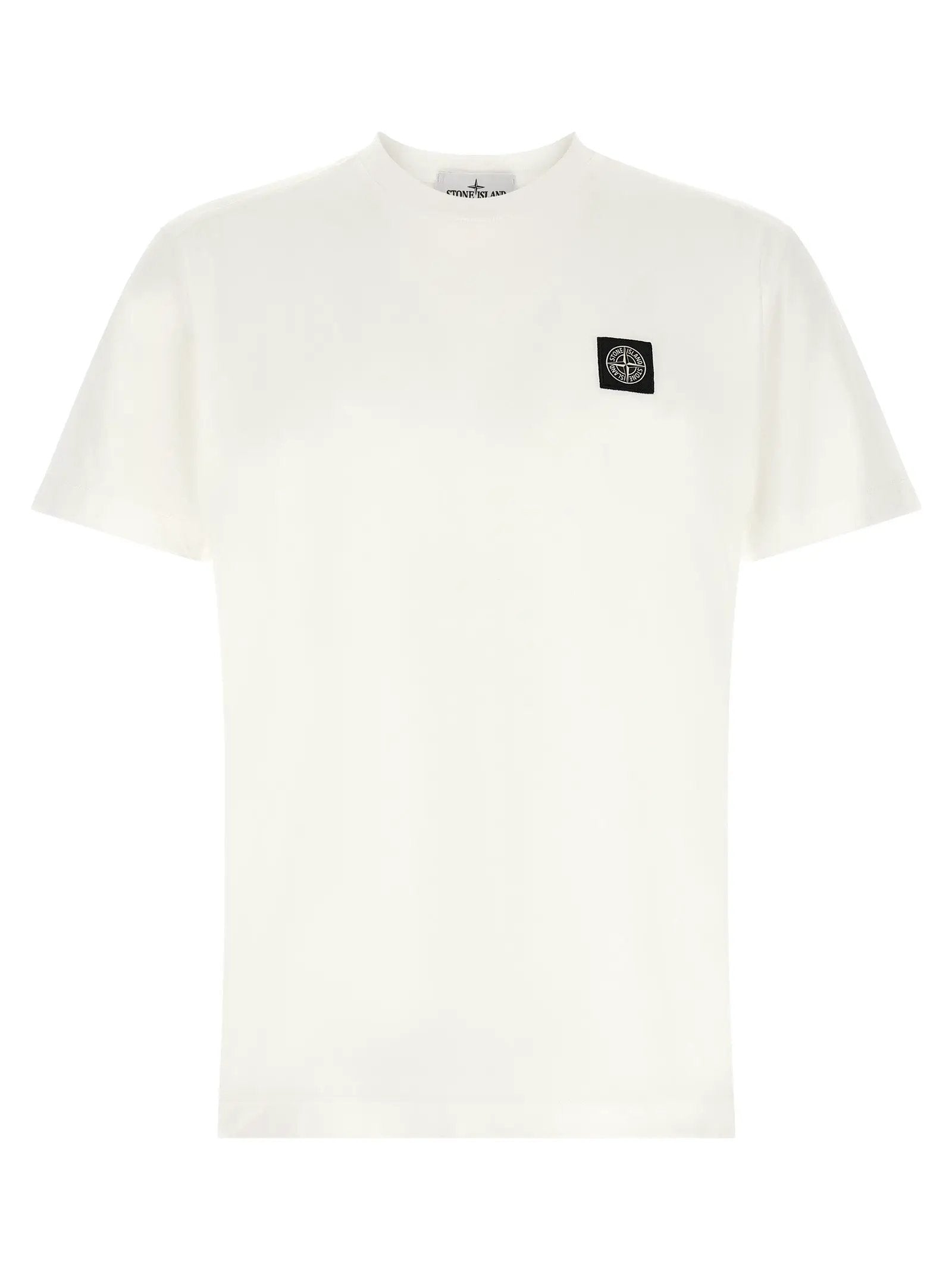 Stone Island White Cotton T-Shirt