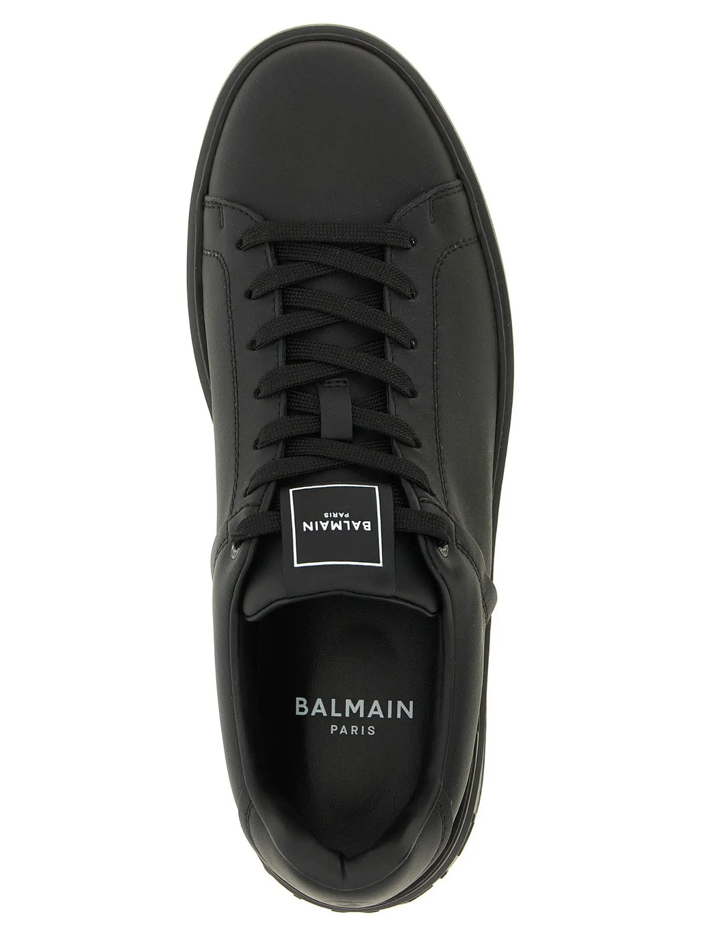 Balmain Black Calfskin Low Top Sneakers