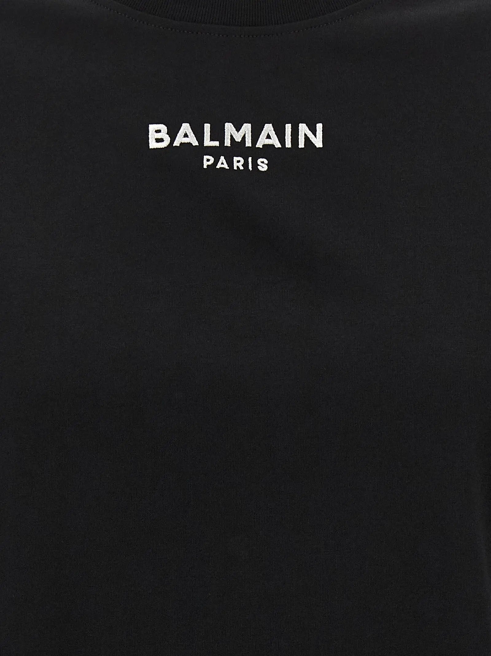 Balmain Black Cotton T-Shirt
