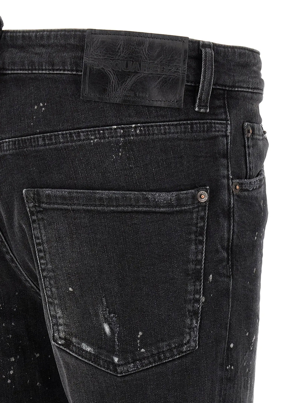 Dsquared² Black Cotton Slim Fit Jeans