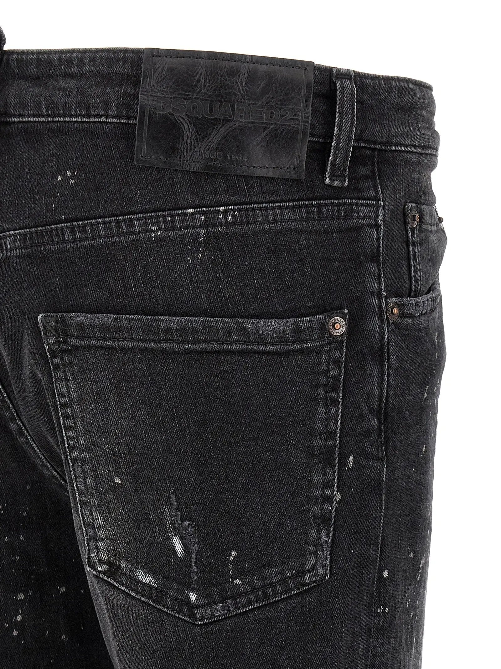Dsquared² Black Cotton Slim Fit Jeans