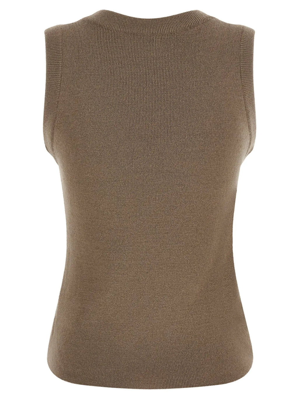 Giuseppe Di Morabito Giuseppe Di Morabito Beige Virgin Wool Sleeveles T-Shirt