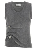 Giuseppe Di Morabito Giuseppe Di Morabito Gray Virgin Wool Sleeveles Sweater