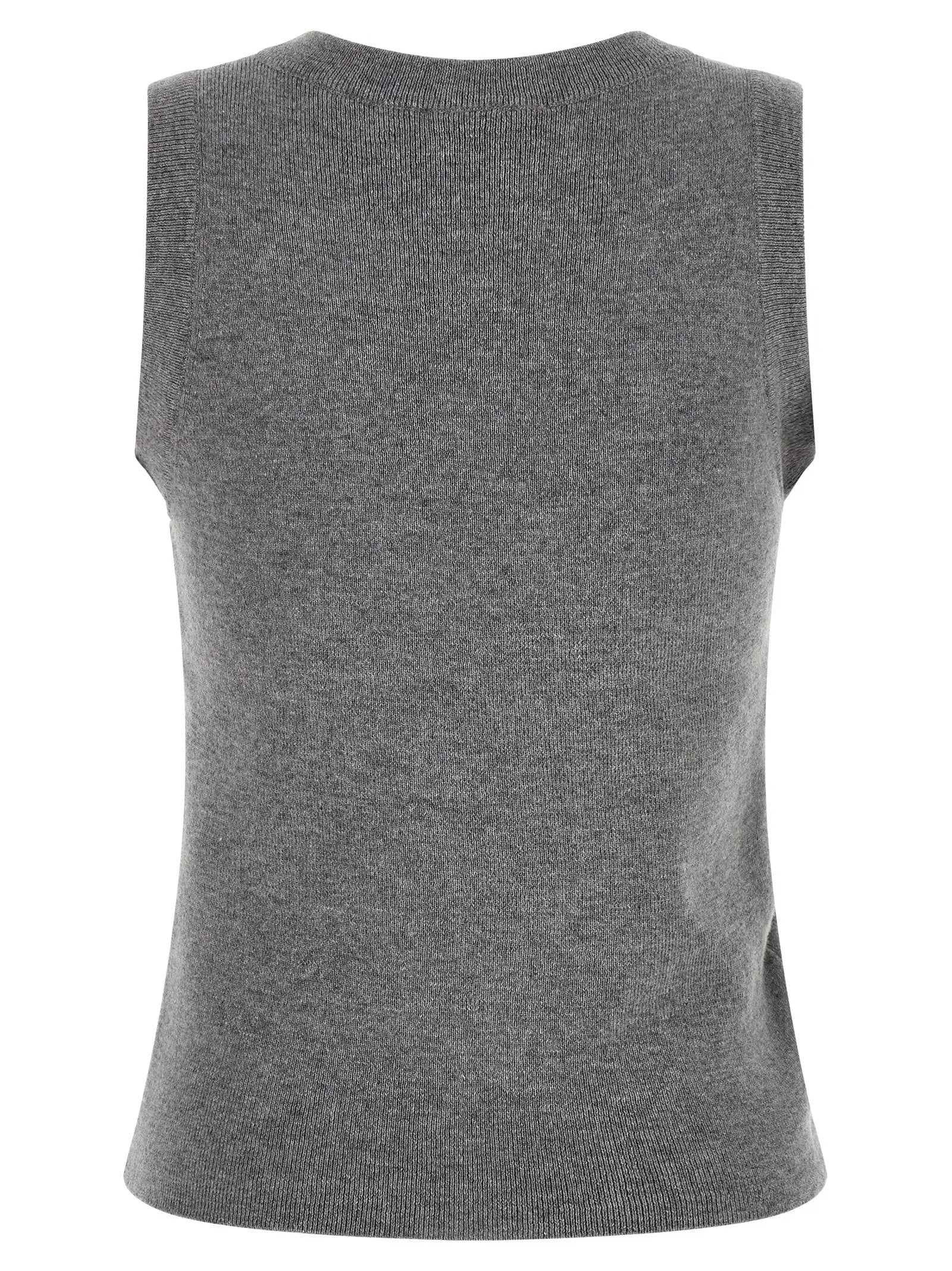Giuseppe Di Morabito Giuseppe Di Morabito Gray Virgin Wool Sleeveles Sweater