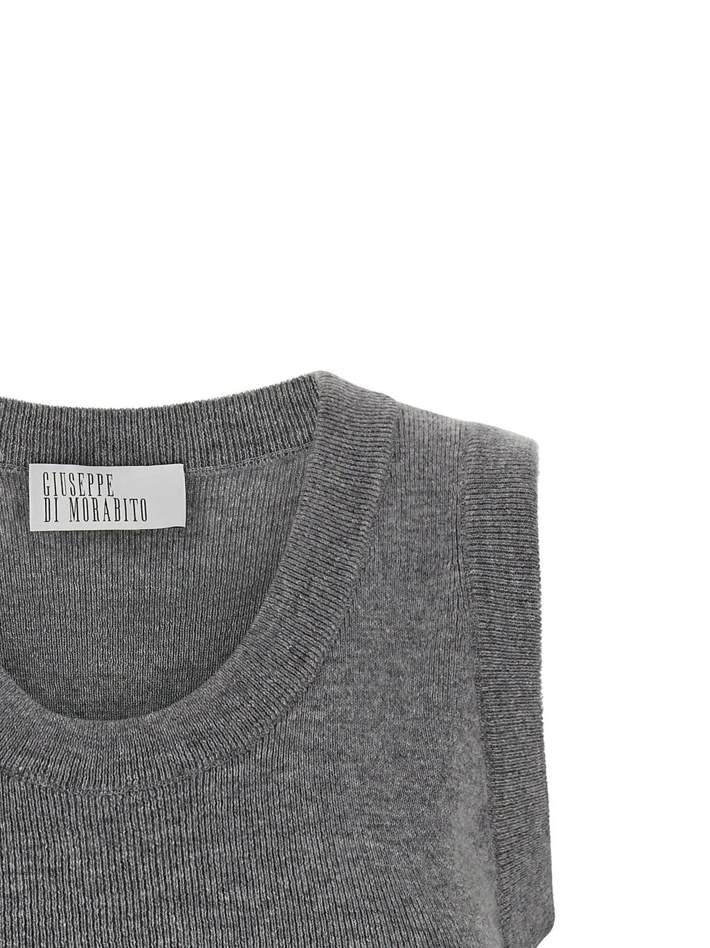 Giuseppe Di Morabito Giuseppe Di Morabito Gray Virgin Wool Sleeveles Sweater