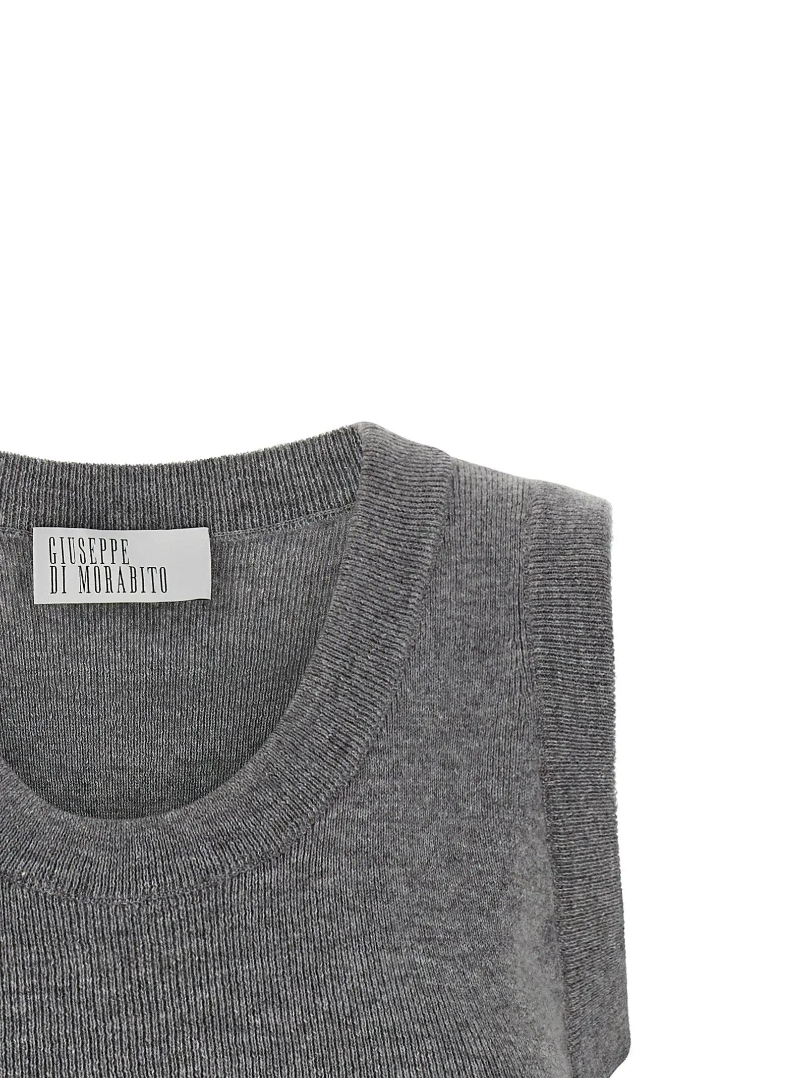 Giuseppe Di Morabito Giuseppe Di Morabito Gray Virgin Wool Sleeveles Sweater