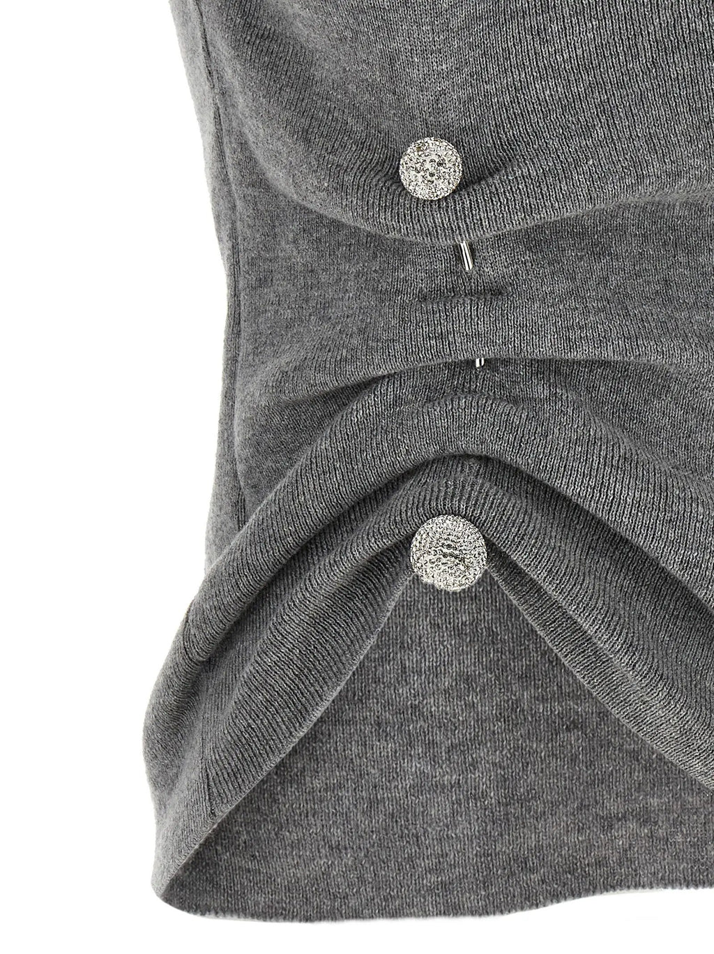 Giuseppe Di Morabito Giuseppe Di Morabito Gray Virgin Wool Sleeveles Sweater