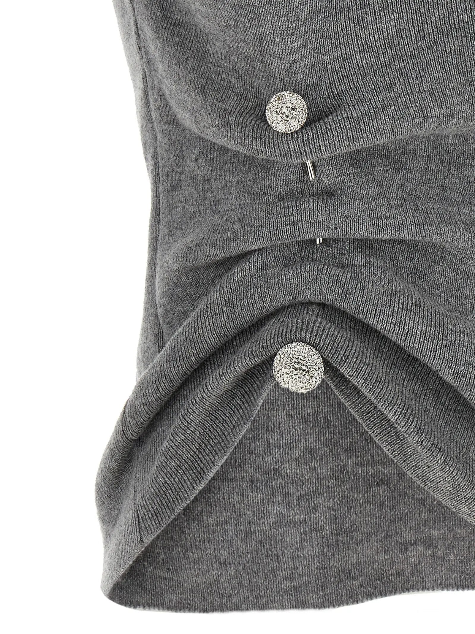 Giuseppe Di Morabito Giuseppe Di Morabito Gray Virgin Wool Sleeveles Sweater