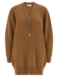 Elisabetta Franchi Brown Wool Short Dress