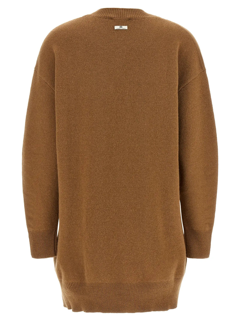 Elisabetta Franchi Brown Wool Short Dress