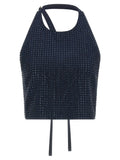 PINKO Blue Polyester Tank Tops
