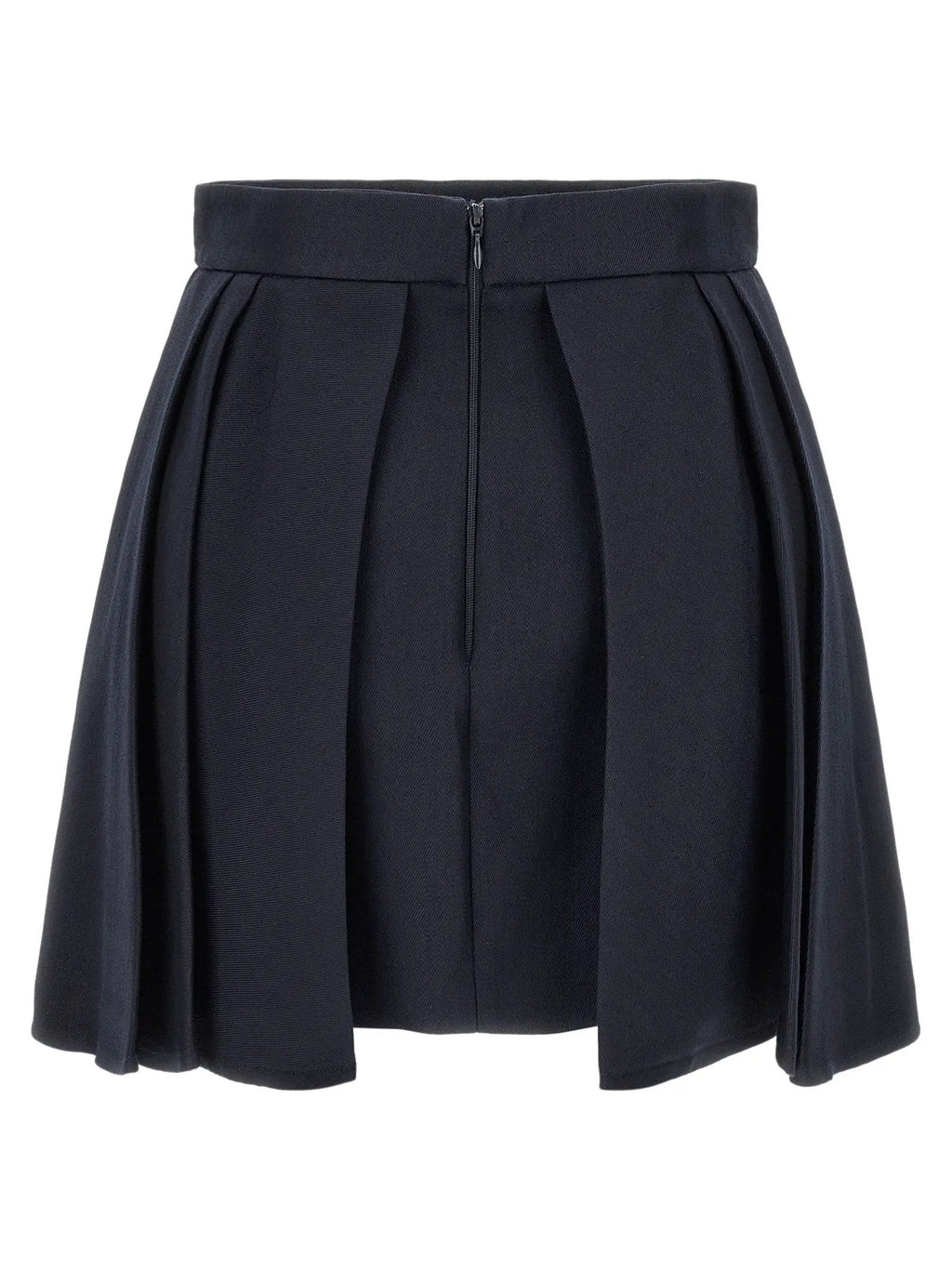 Elisabetta Franchi Blue Virgin Wool Long Skirt