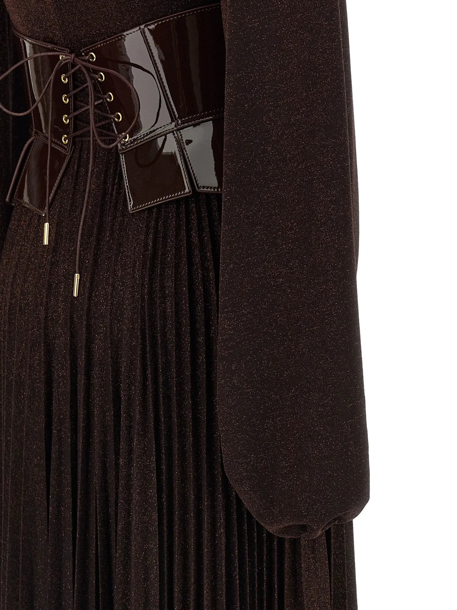 Elisabetta Franchi Brown Viscose Long Dress