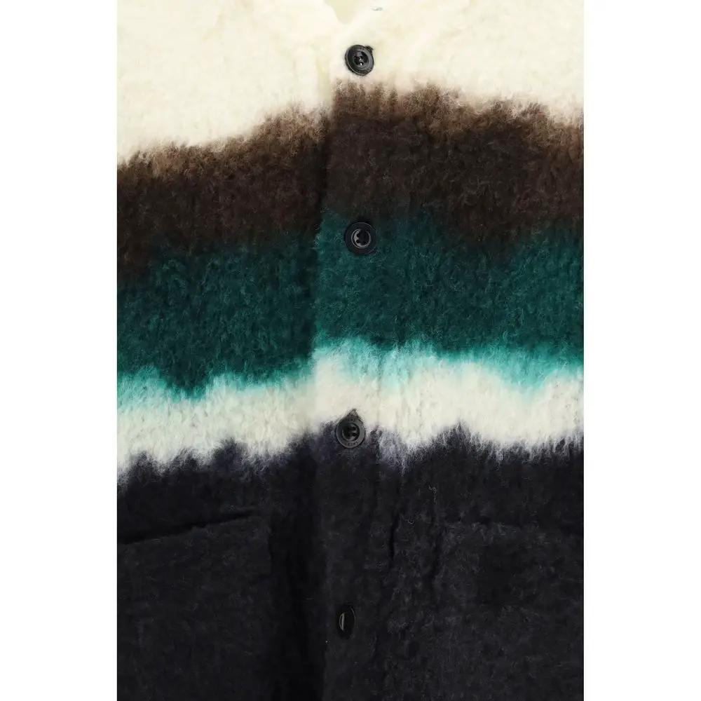 Sacai Multicolor Wool Oves Aries Cardigan