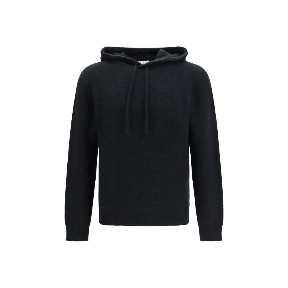 Roberto Collina Black Wool Oves Aries Hoodie