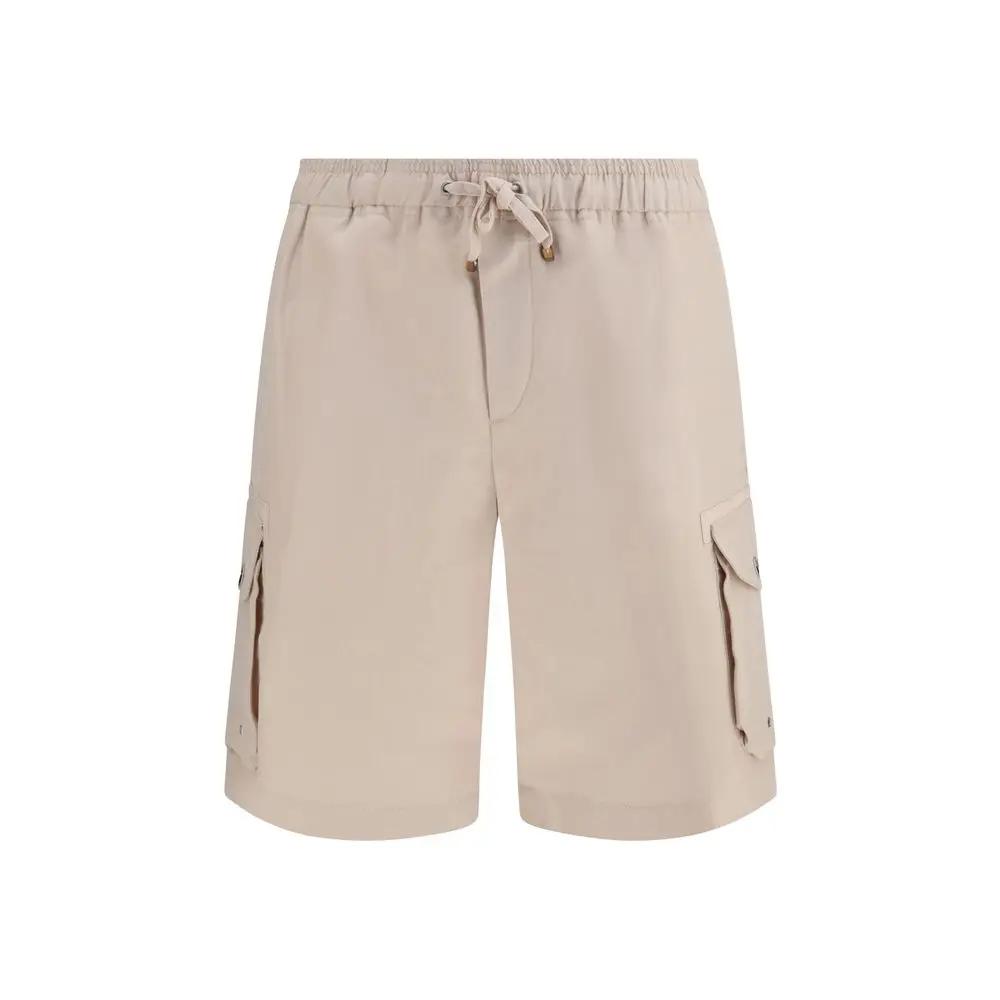 Brunello Cucinelli Beige Linen Bermuda Shorts