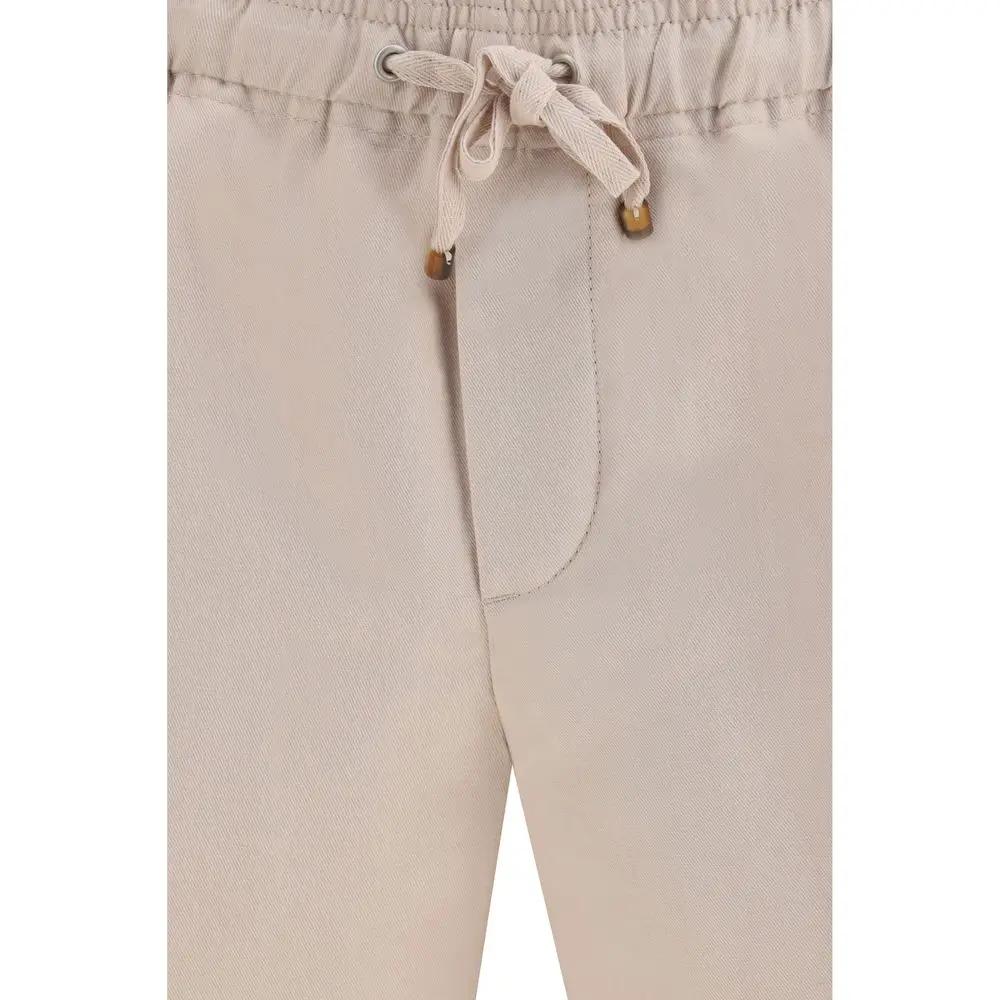 Brunello Cucinelli Beige Linen Bermuda Shorts