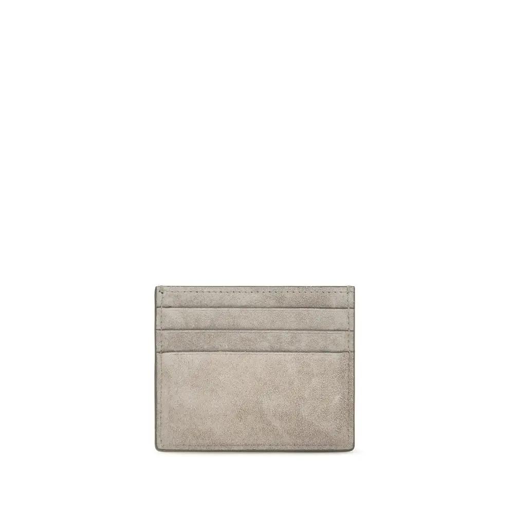 Brunello Cucinelli Gray Calf Leather Bos Taurus Wallet