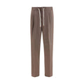 Brunello Cucinelli Brown Linen Casual Pants