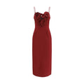Magda Butrym Bordeaux Cotton Cocktail Dress