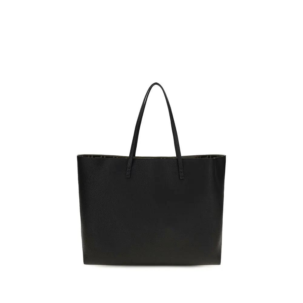Fendi Black Calf Leather Bos Taurus Shoulder Bag