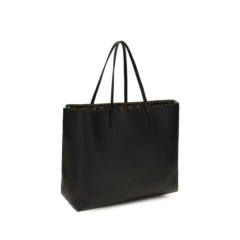 Fendi Black Calf Leather Bos Taurus Shoulder Bag