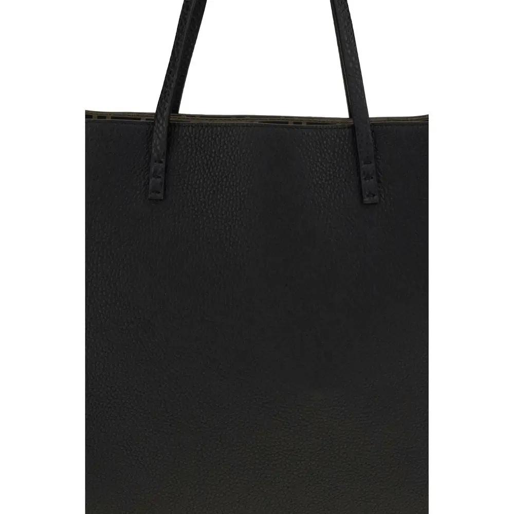 Fendi Black Calf Leather Bos Taurus Shoulder Bag