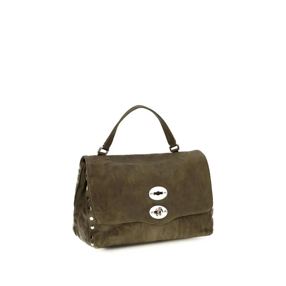 Sac Zanellato en cuir velours marron