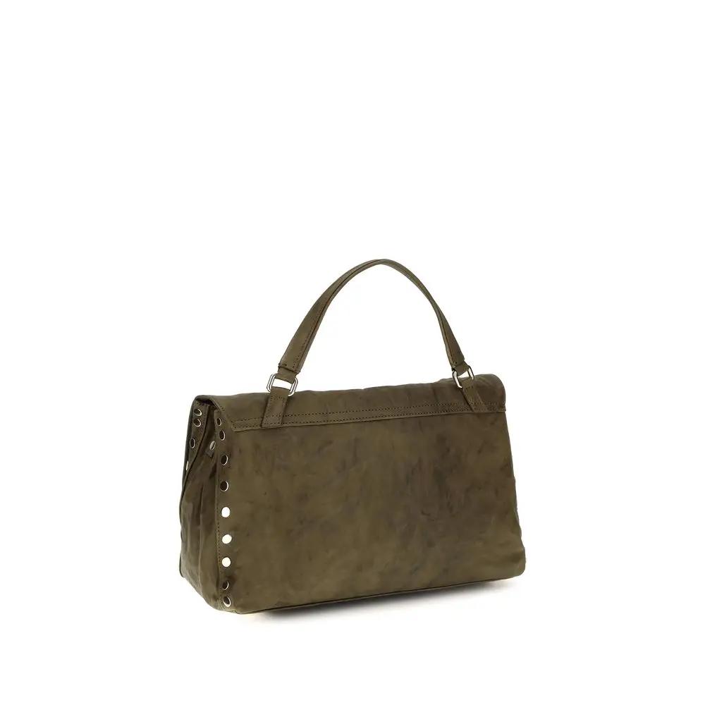 Sac Zanellato en cuir velours marron