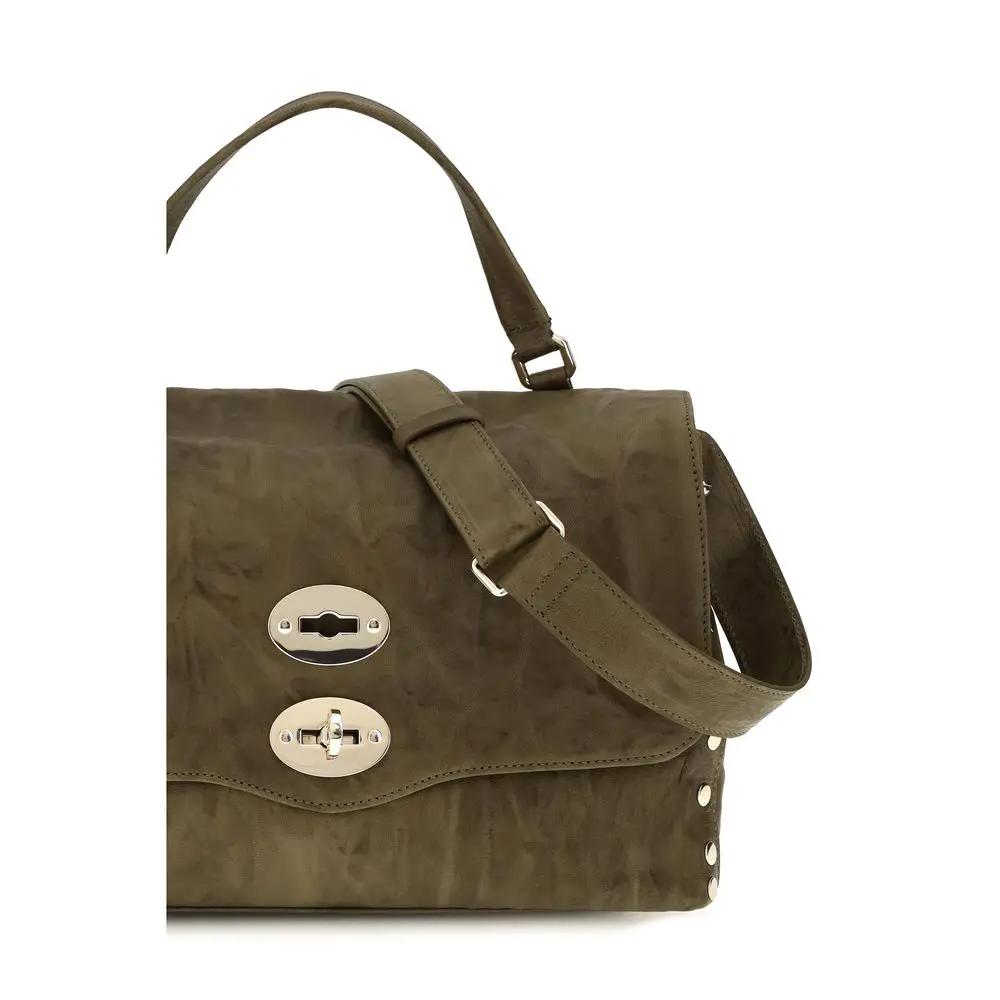 Sac Zanellato en cuir velours marron