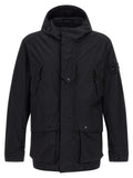 Veste Stone Island en coque de polyamide noir