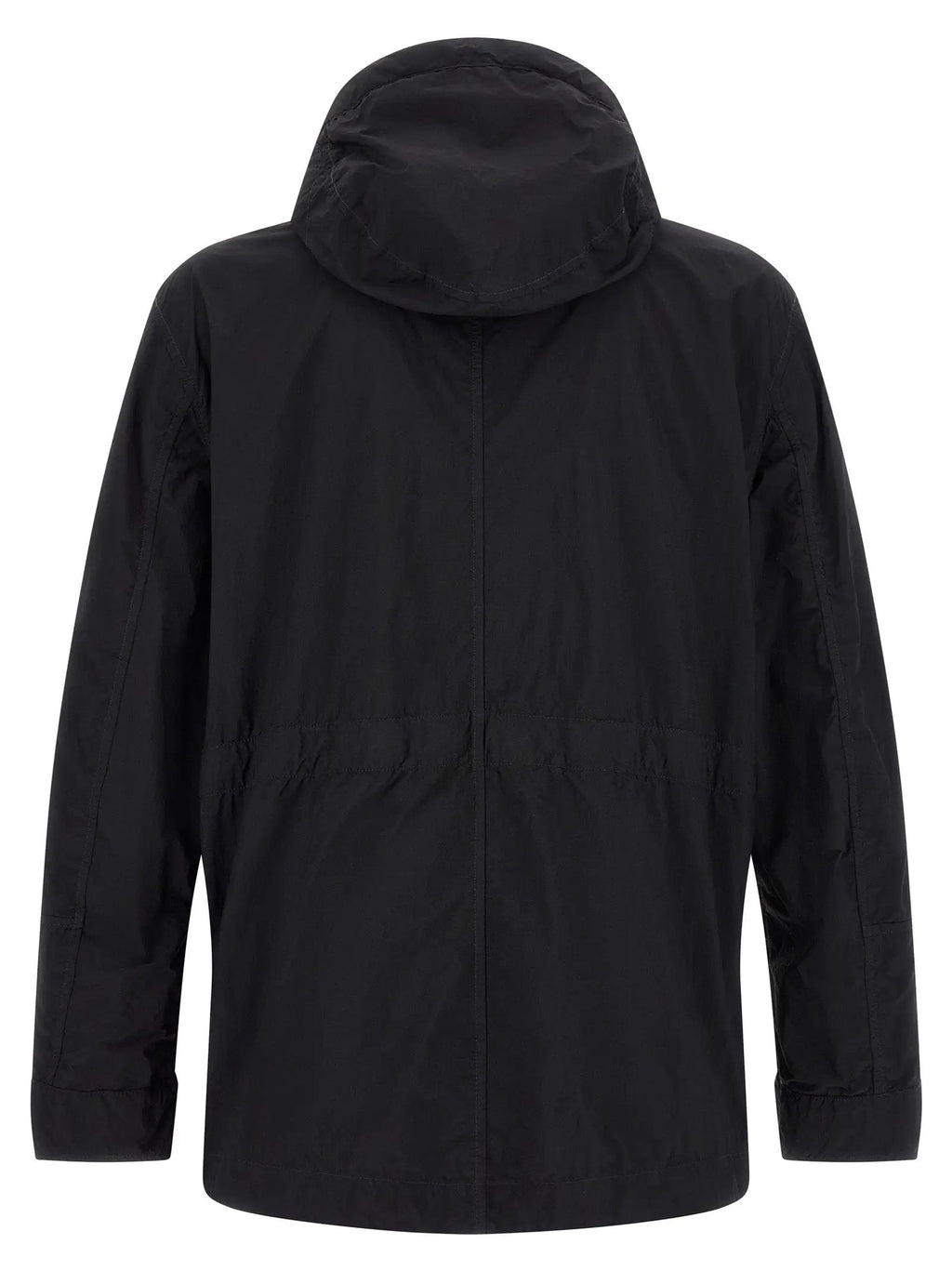 Veste Stone Island en coque de polyamide noir