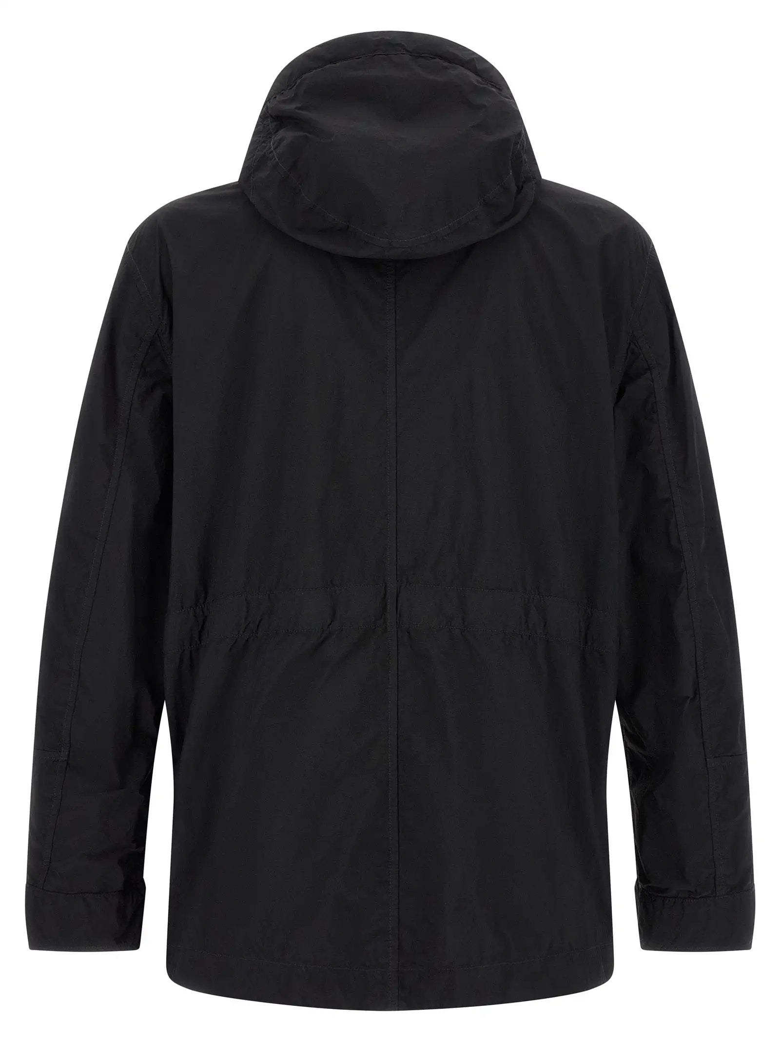 Veste Stone Island en coque de polyamide noir