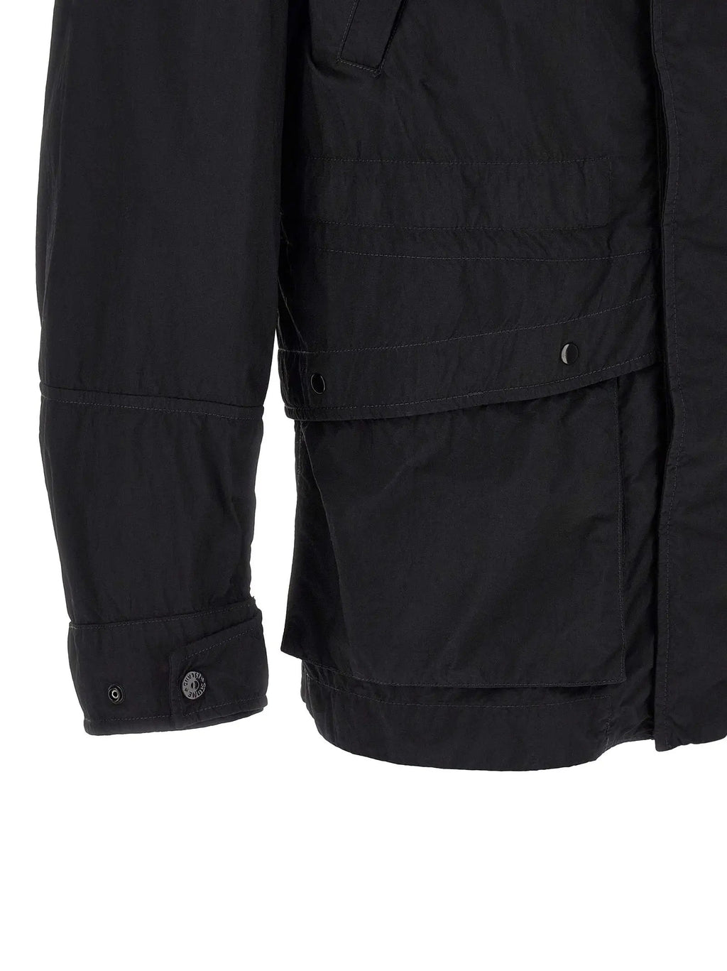Veste Stone Island en coque de polyamide noir