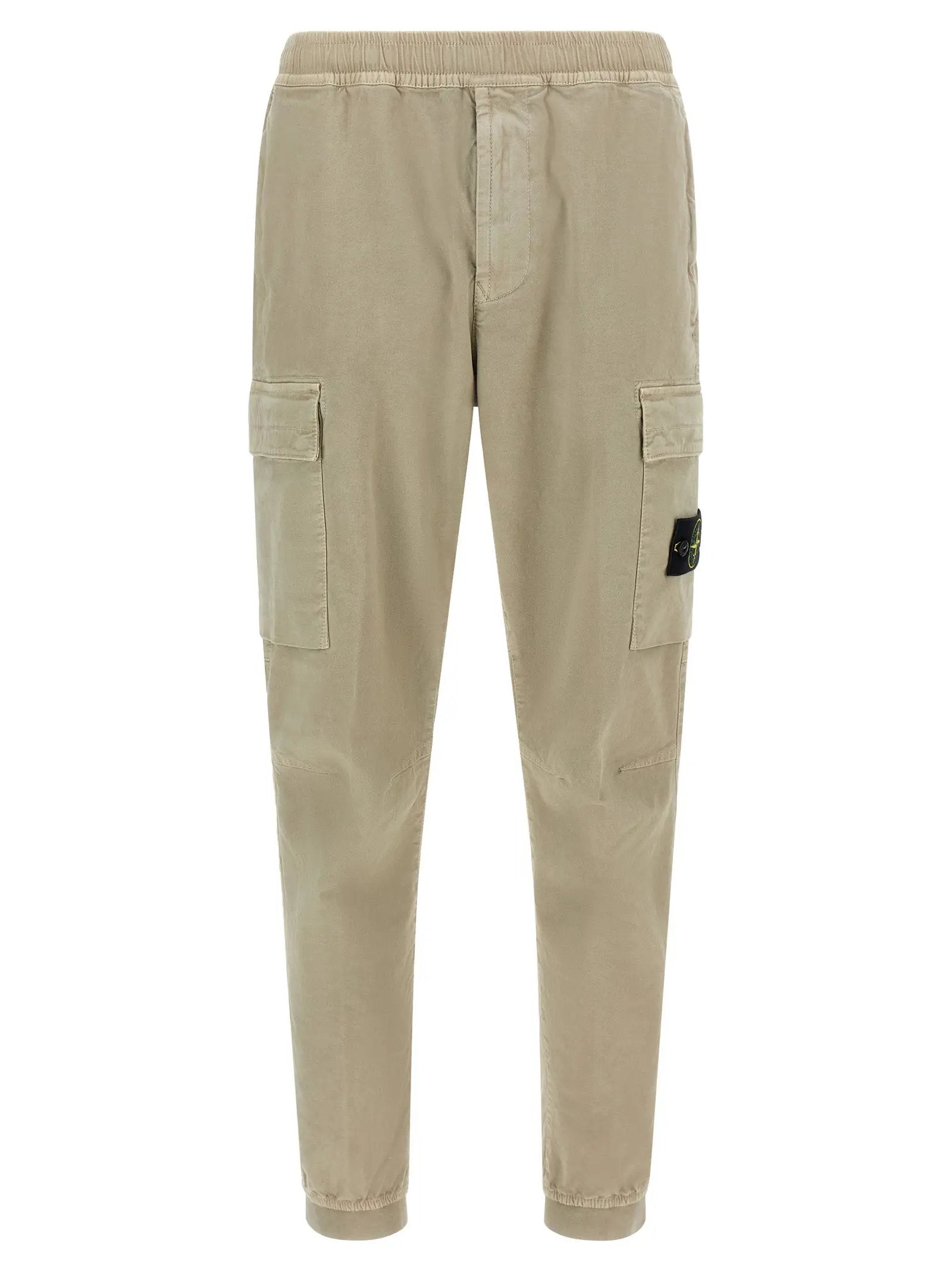Pantalon cargo Stone Island en coton beige