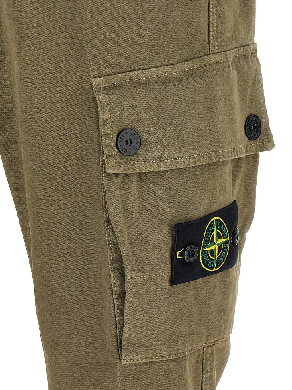 Pantalon cargo Stone Island en coton bicolore