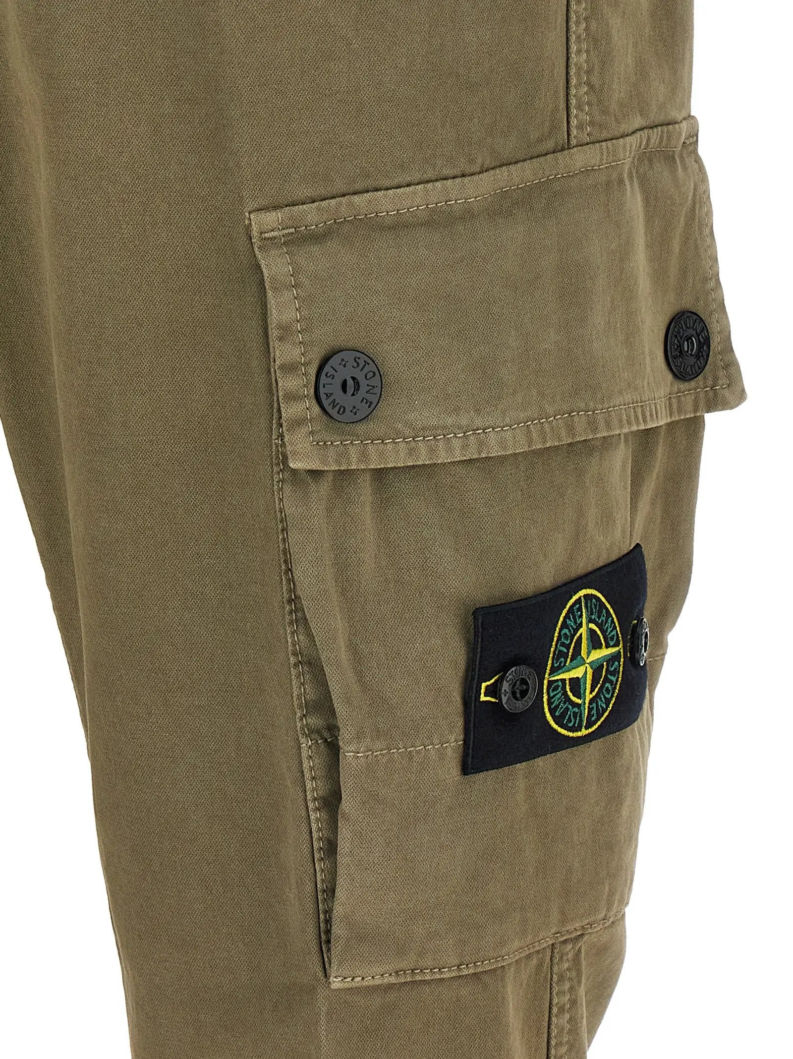 Pantalon cargo Stone Island en coton bicolore