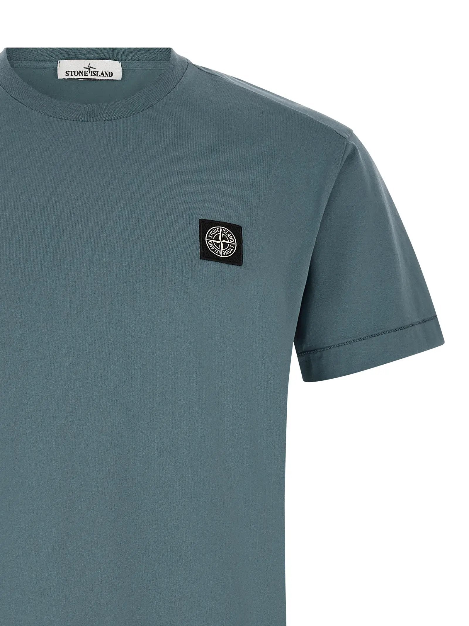 T-shirt Stone Island en coton bleu