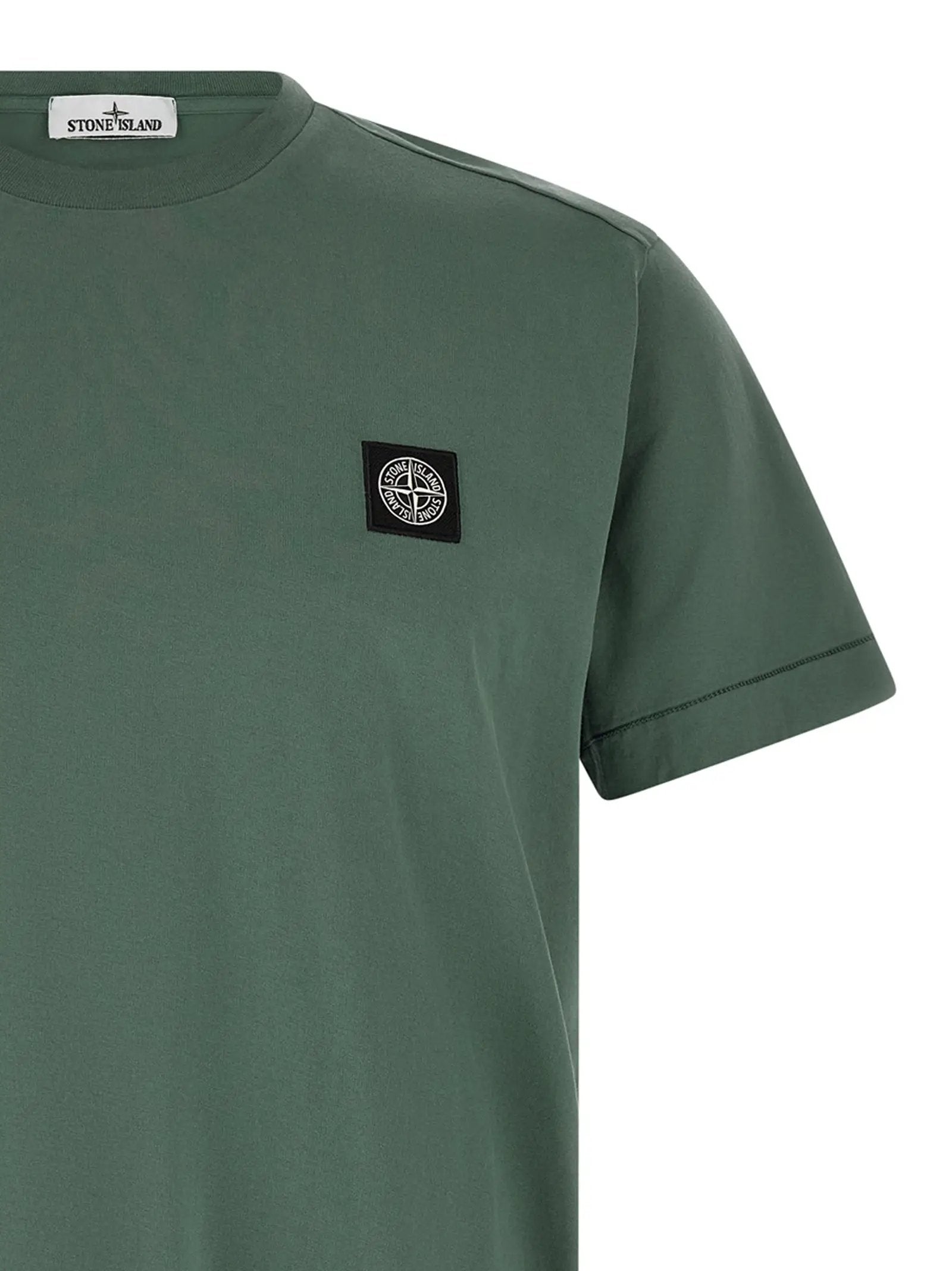 T-shirt bicolore en coton Stone Island