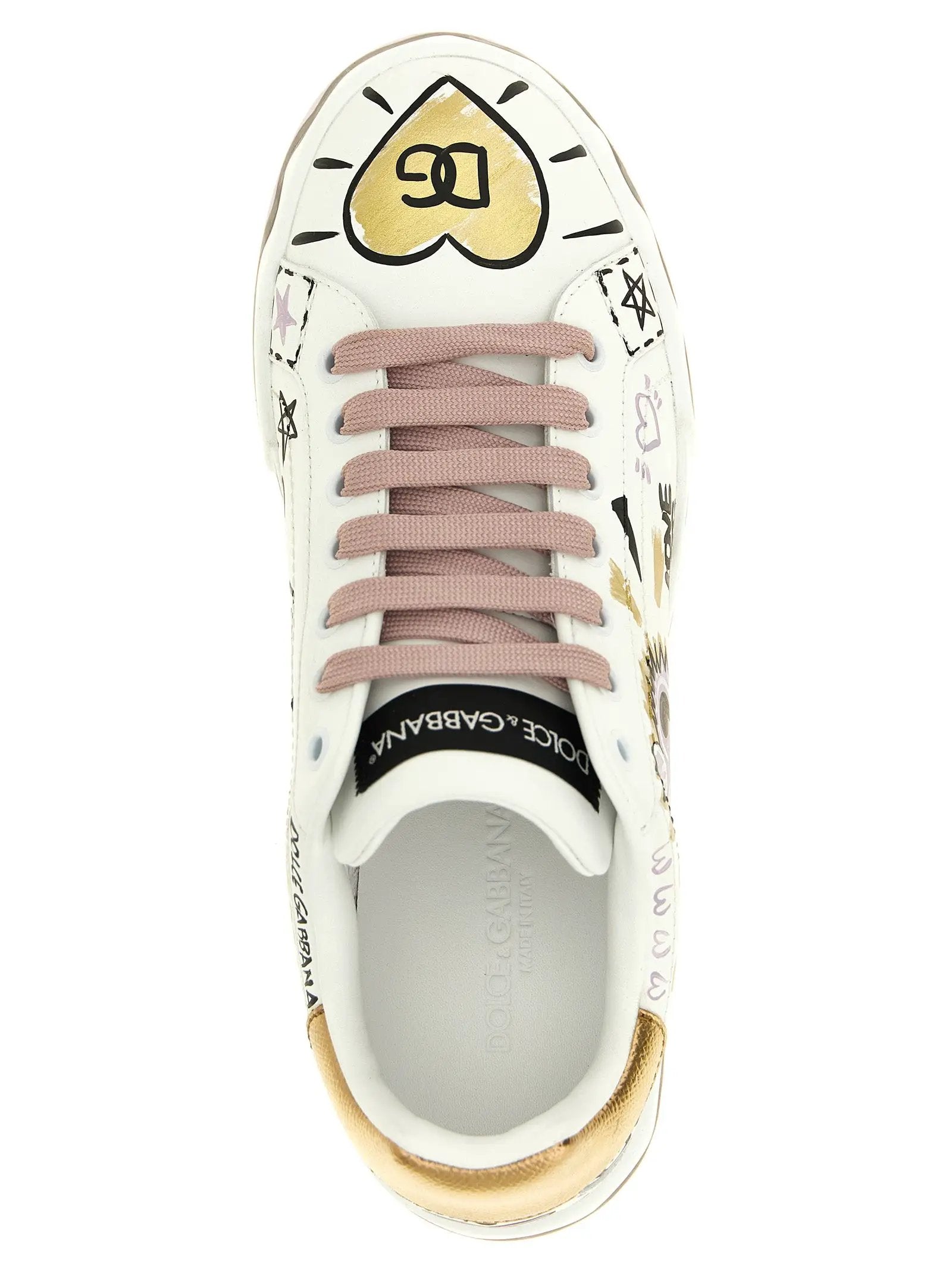 Baskets basses Dolce & Gabbana en veau multicolore